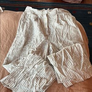 Max Studio Wide Leg Linen Pants